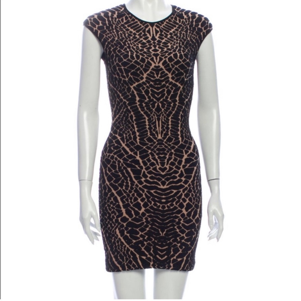 RVN Black and Nude Bodycon Dress